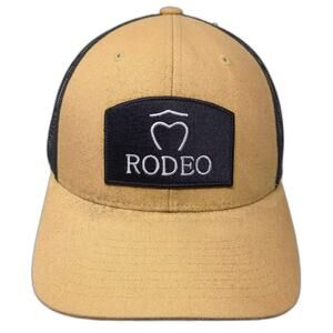 Hooey Trucker Hat Beige Black One Size Rodeo Contestant Embroidered Snapback
